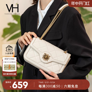 6期免息 VH女包茵然系列妮雅菱格包太阳神链条包单肩包斜挎包