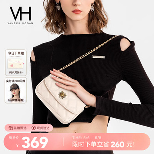 送礼盒装 VH女包姆士小包菱格链条包时尚 520礼物 斜挎包单肩包