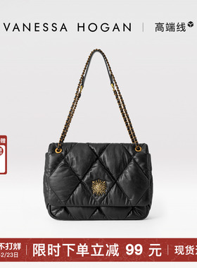 VH女包茵然系列蓬蓬包太阳神手提包真皮菱格链条小香风单肩妈妈包