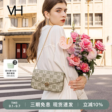 【送礼推荐】VH女包山茶花信封包高级感包包老花链条包单肩斜挎包