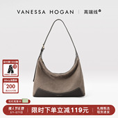 明星同款 VH女包欣冉hobo包麂皮反绒羊皮通勤腋下包轻奢单肩包