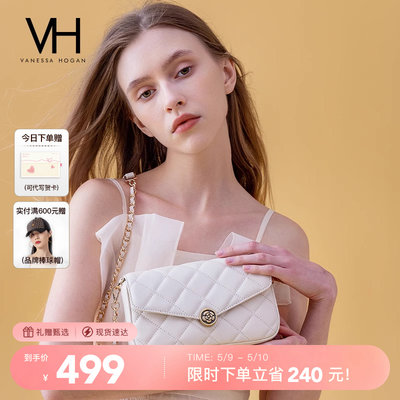 VH女包时尚轻奢山茶花方包单肩包