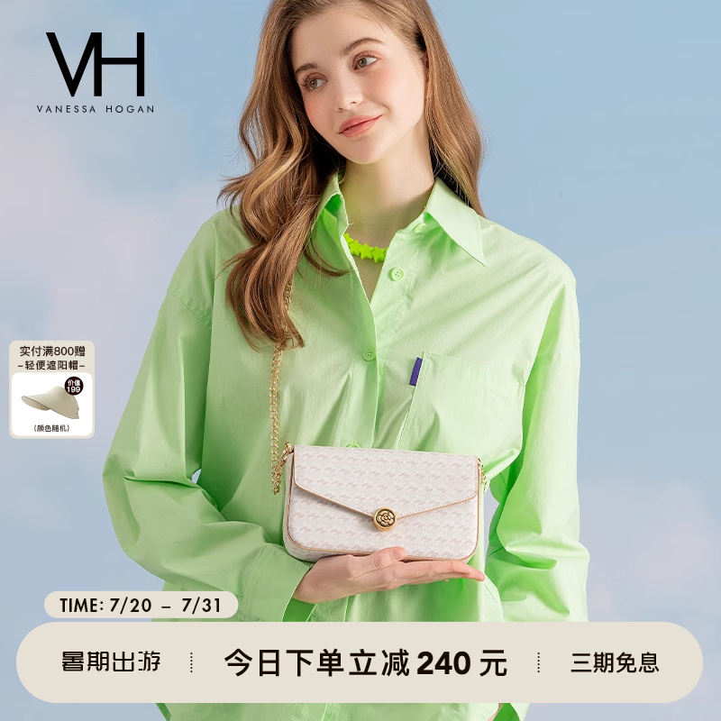 VH老花设计山茶花信封包斜挎包