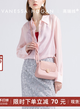 VH女包枝禾枕头包大容量松弛手提包小众高级感头层牛皮单肩斜挎包