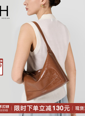 VH女包冉冉hobo包松弛高级感通勤手提包油蜡牛皮秋冬斜挎单肩包包