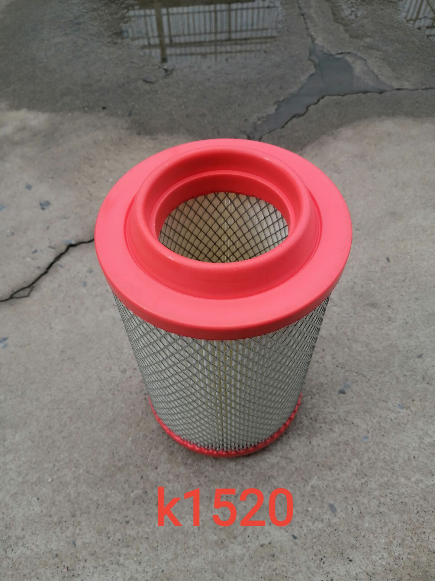 适用K1520PU空气滤芯PU1520空气滤清器K1520空滤(PU胶盖底部带爪)