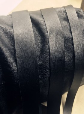 韩国软皮条PU包边辅料coscosplay 皮条衣服皮革黑色DIY服装包边带