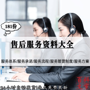 中小企业公司售后服务方案体系承诺管理制度流程合同协议模板大全