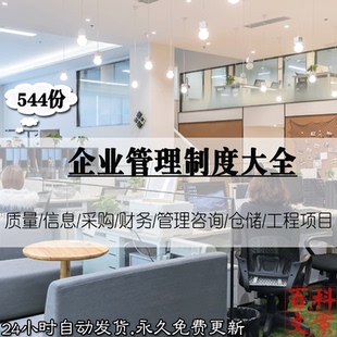 企业公司人力资源采购财务仓储质量生产工程项目信息管理制度大全