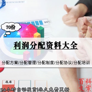 企业公司利润分配方案管理制度培训合同协议模板案例 素材大全