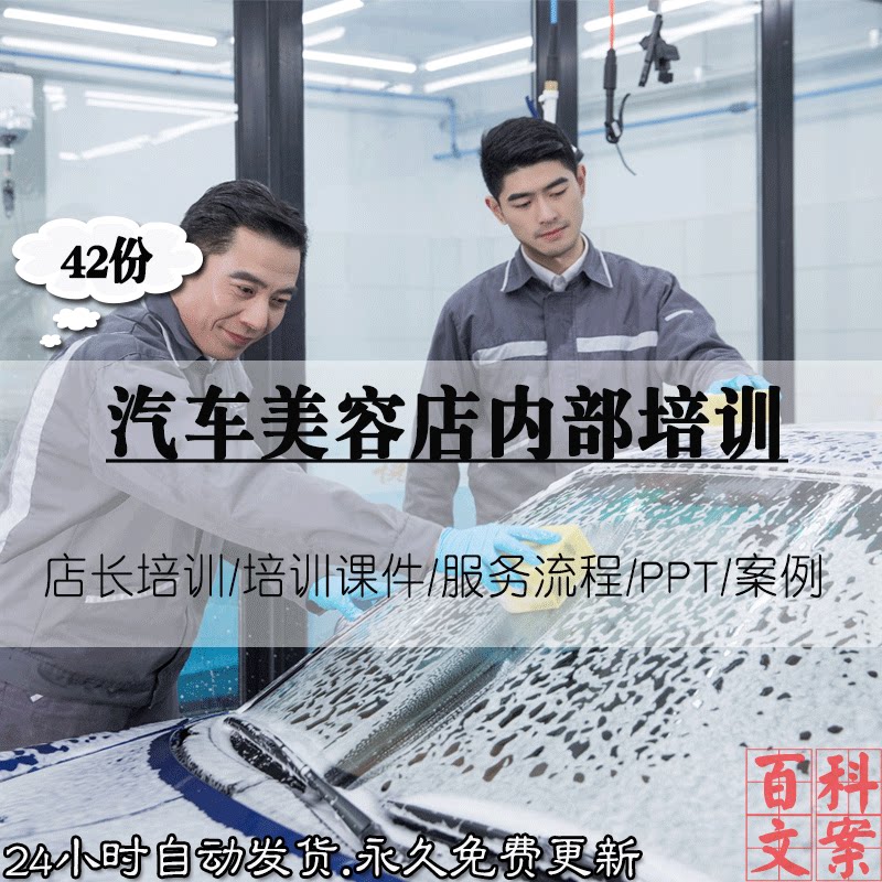 汽车美容店内部店长经理前台售后服务流程培训PPT课件模板资料