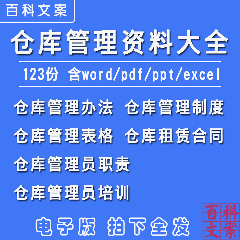 公司库房仓库管理办法租赁表格合同管理员职责培训PPTPDF素材模板