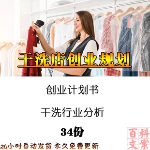 干洗店创业商业计划洗衣行业现状市场调查分析模板 电子版资料
