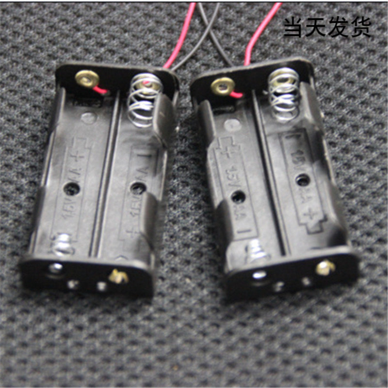 厂家直销 电池盒 2节5号电池盒 两节五号 带线电池座 不锈钢弹簧