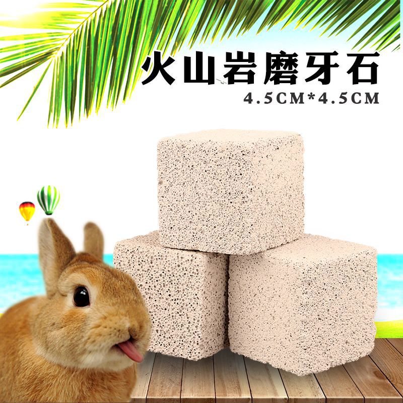 宠物磨牙石仓鼠龙猫兔子磨牙石火山岩矿物石豚鼠熊类用品大块方形