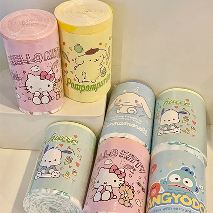 三丽鸥联名hellokitty抽绳垃圾袋手提宿舍家用厨房一次性收口加厚