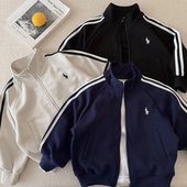 潮牌刺绣中小儿童痞帅风休闲运动拉链开衫 男童外套春秋款 2026新款