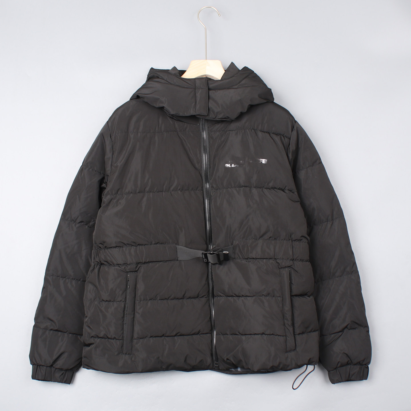秋冬厚实保暖可拆帽收腰女棉服