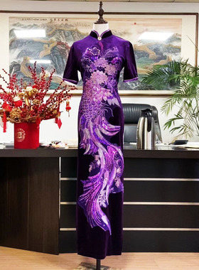 鲤鱼跳龙门 亮片刺绣花贴 刺绣花 刺绣布贴旗袍手工辅料无胶