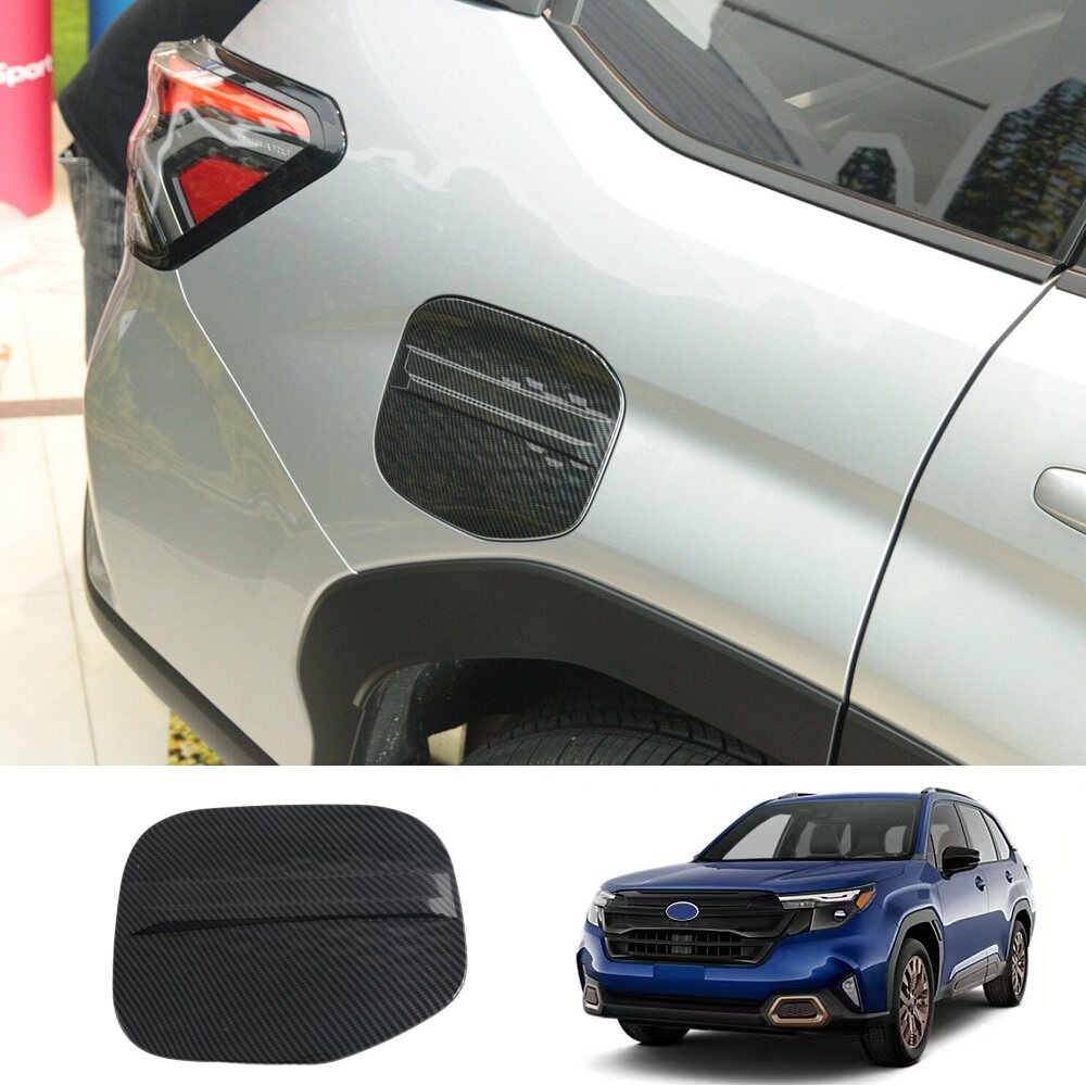 适用25&mdash;26款斯巴鲁森林人油箱装饰盖碳纤维黑色FORESTER外饰改装