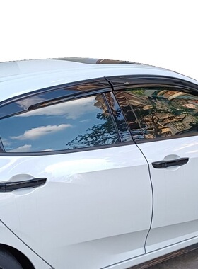 适用十代思域两厢五门FK7晴雨挡FC1注塑加厚雨眉CIVIC车门挡雨板