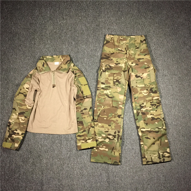 MC多地形CP色全地形迷彩服战术蛙皮G2儿童版型 童装GEN2蛙服 套装