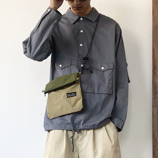 function Anniehall shirt军事机能抽绳衬衫 三袋工装 口袋男女ins