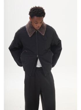 Anniehall25fw hunting jacket复古猎装夹克棉服毛领弯刀袖夹克