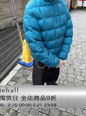 Anniehall25fw 加厚户外机能立领方格半拉链棉服面包服一件过冬