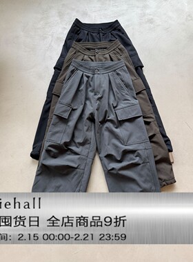 Anniehall25fw 秋冬加绒加厚大口袋复古军事丛林保暖长裤