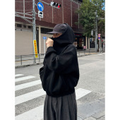 lined Anniehall25fw fleece hoodie忍者空气太空棉高领连帽卫衣