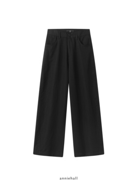 Anniehall25ss blended trousers透气凉感混纺肌理弯刀西裤长裤