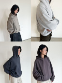 Anniehall23fw basic hoodie重磅大地色系oversize复古连帽卫衣
