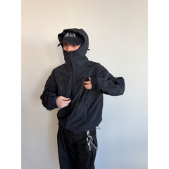 Anniehall25fw windbreaker弯刀袖户外软壳加厚加绒保暖冲锋衣