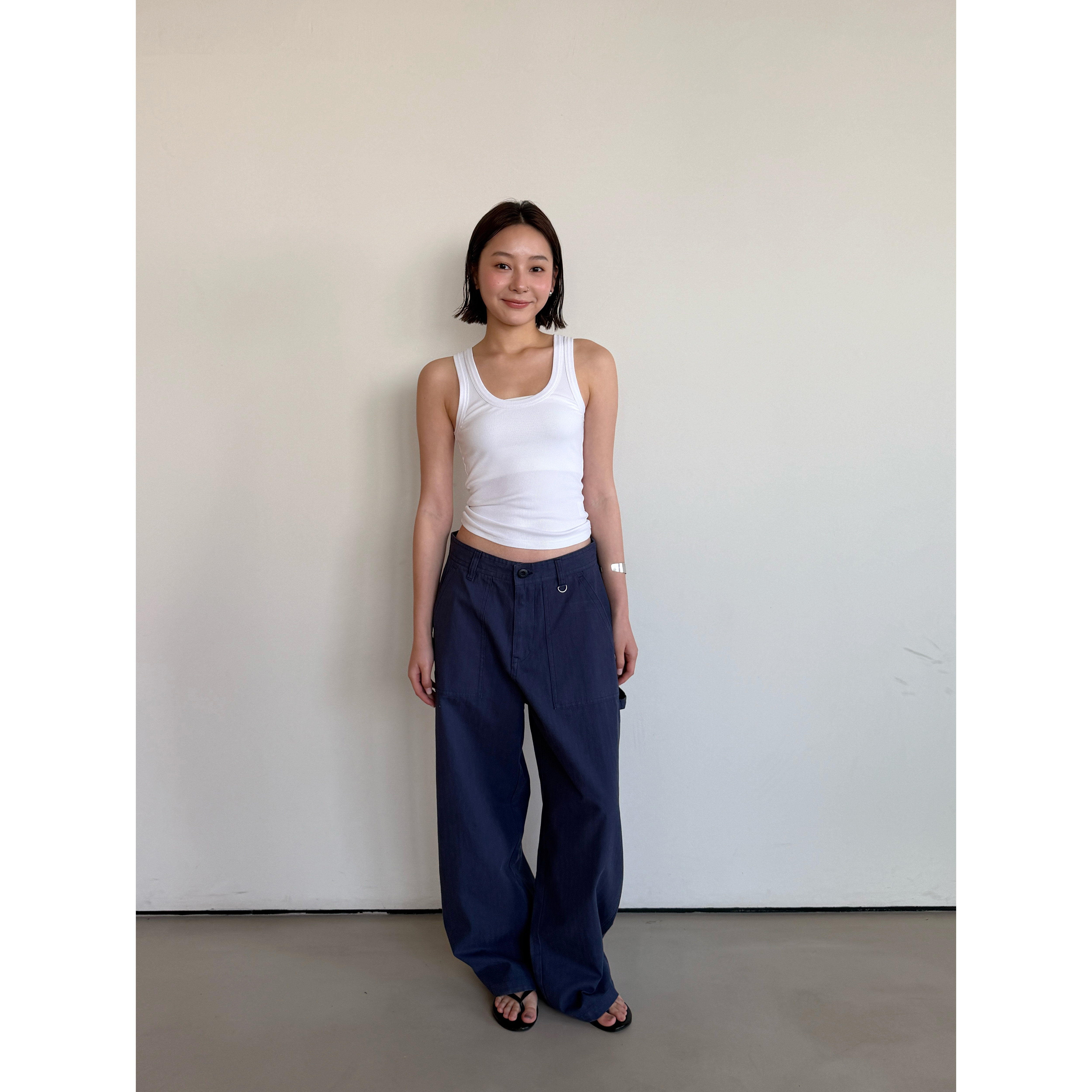 Anniehall26ss 「抗皱 硬挺 高密」HBT鱼骨纹工装法工裤水洗做旧