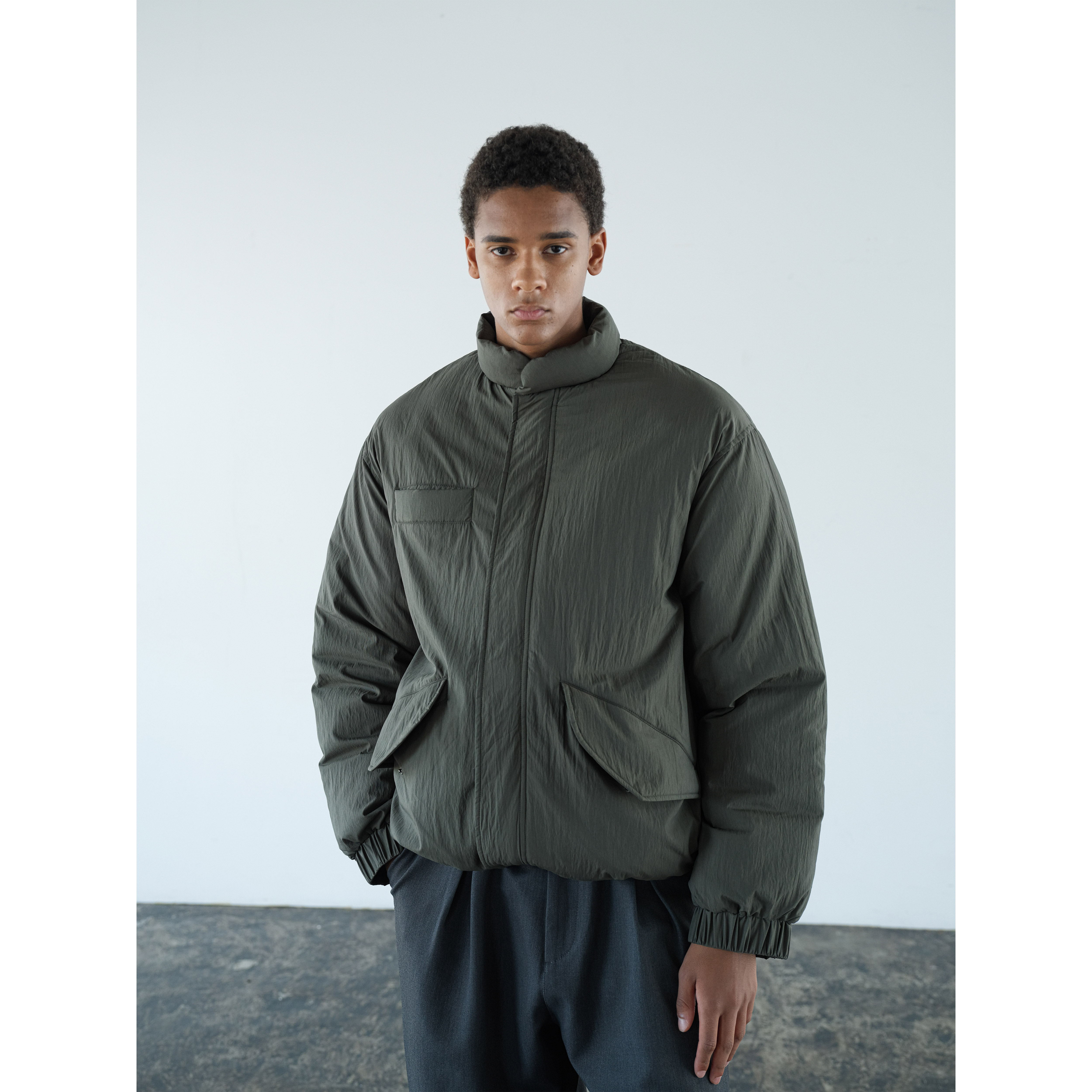 m65立领短款加厚棉服夹克