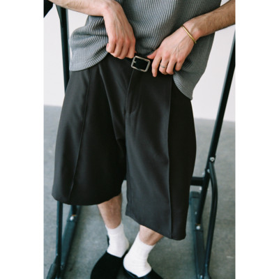 中缝廓形机能西裤七分裤