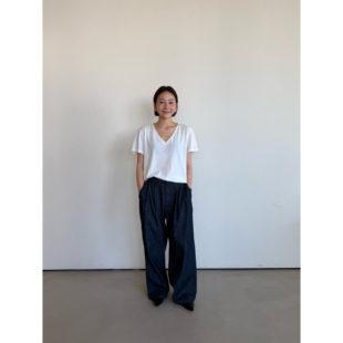 Anniehall26ss linen-feel夏季麻棉感复古宽松牛仔裤透气薄款