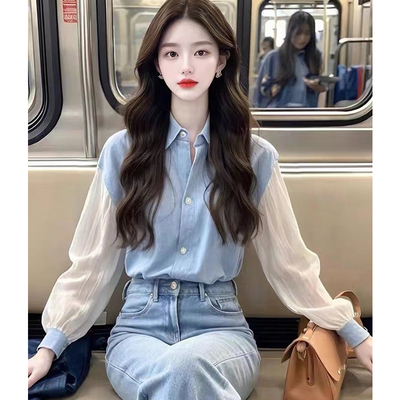 春秋长袖衬衫拉链哺乳哺乳衣