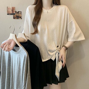 宽松休闲喂奶衣产后外穿上衣 嫩妈大码 夏季 外出哺乳衣针织T恤时尚