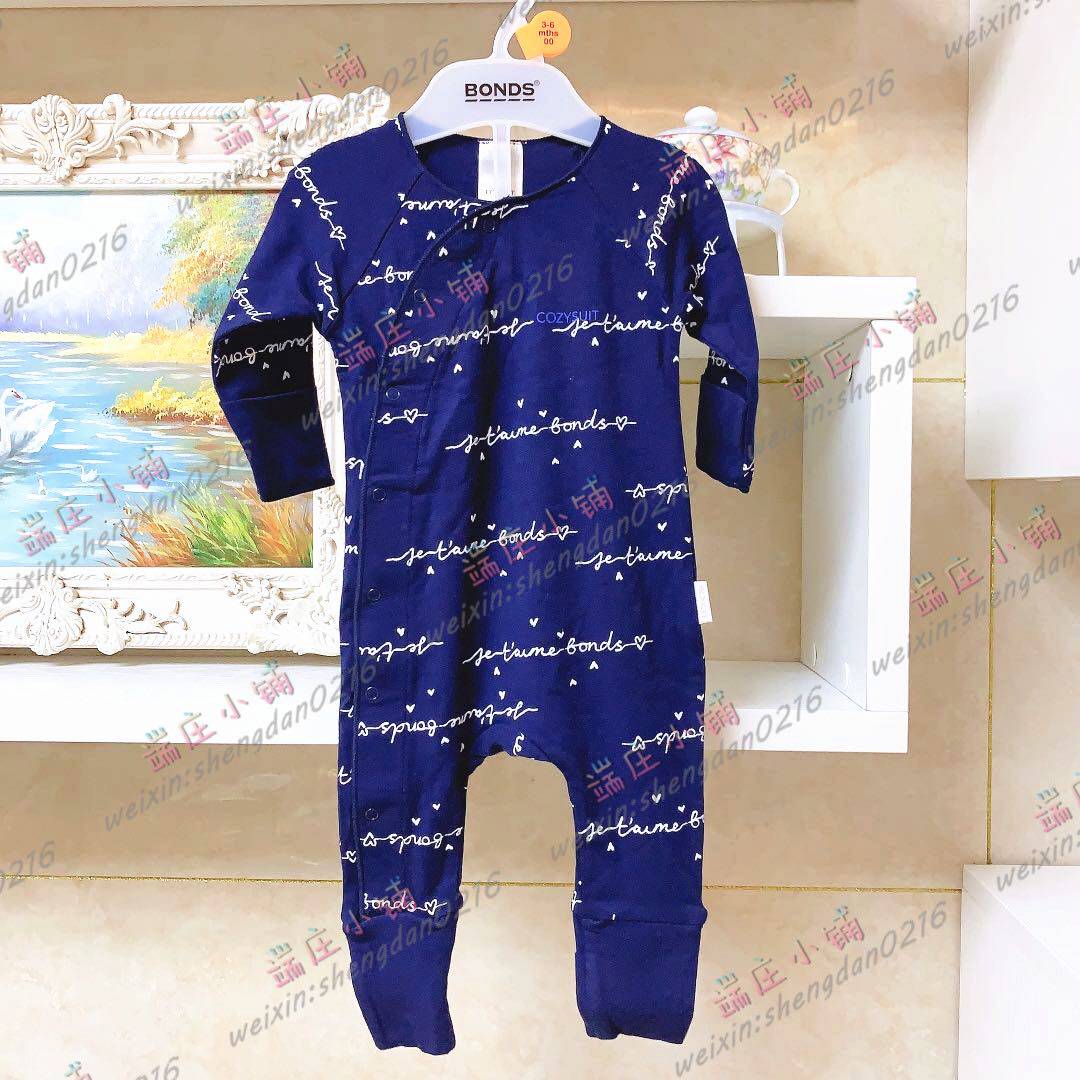 新生儿~6个月 澳洲bonds邦芝优质童装婴儿连体衣爬服睡衣家居服