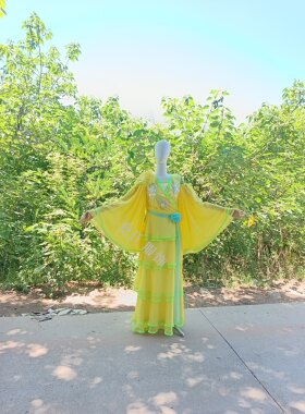精品刁蛮公主司徒静同款类似黄色古装cos服装仙女可定20天内发货