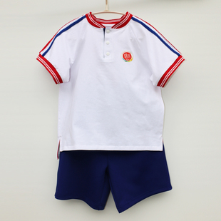 师昌绪来图定制夏季学生校服套装纯棉短袖背心厂家直营团购优惠
