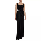 高端妈妈装 连衣裙个性 长款 婆婆酒晚宴时尚 2024新款 质感晚礼服时尚