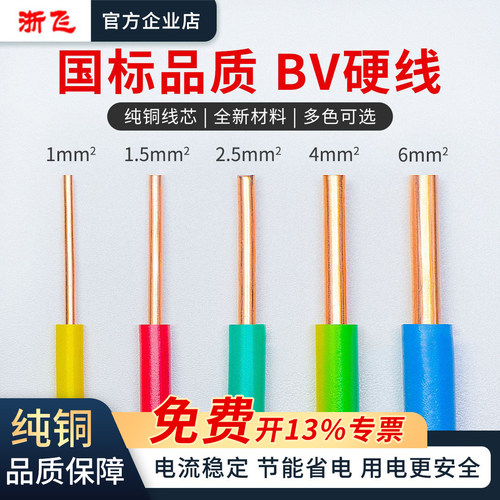 国标BV电线单股硬线家装电线
