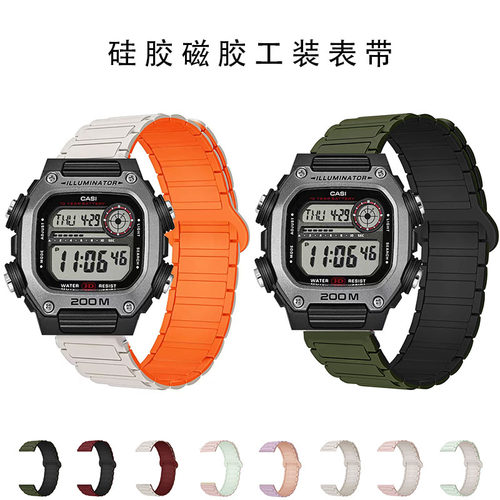 适用卡西欧DW-291小方块磁吸表带