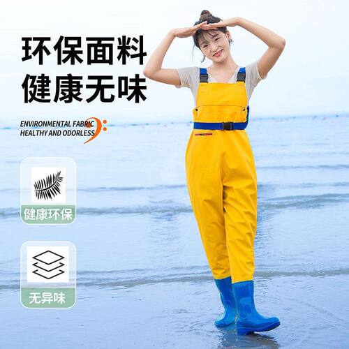背带半身裤连体皮叉养殖雨衣全身