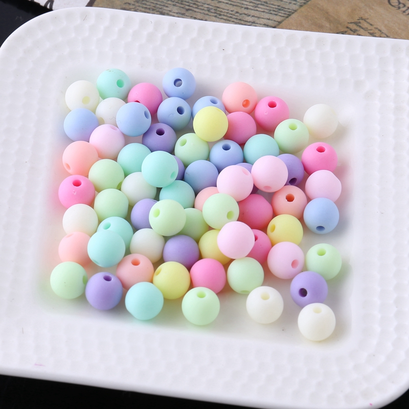diy儿童亚克力磨砂手串饰品散珠