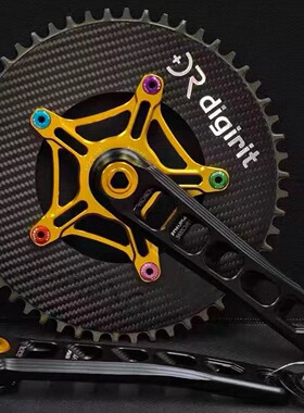 Digirit 台湾产 DR公路车碳纤维牙盘盘片 双盘24速单盘12速正负齿