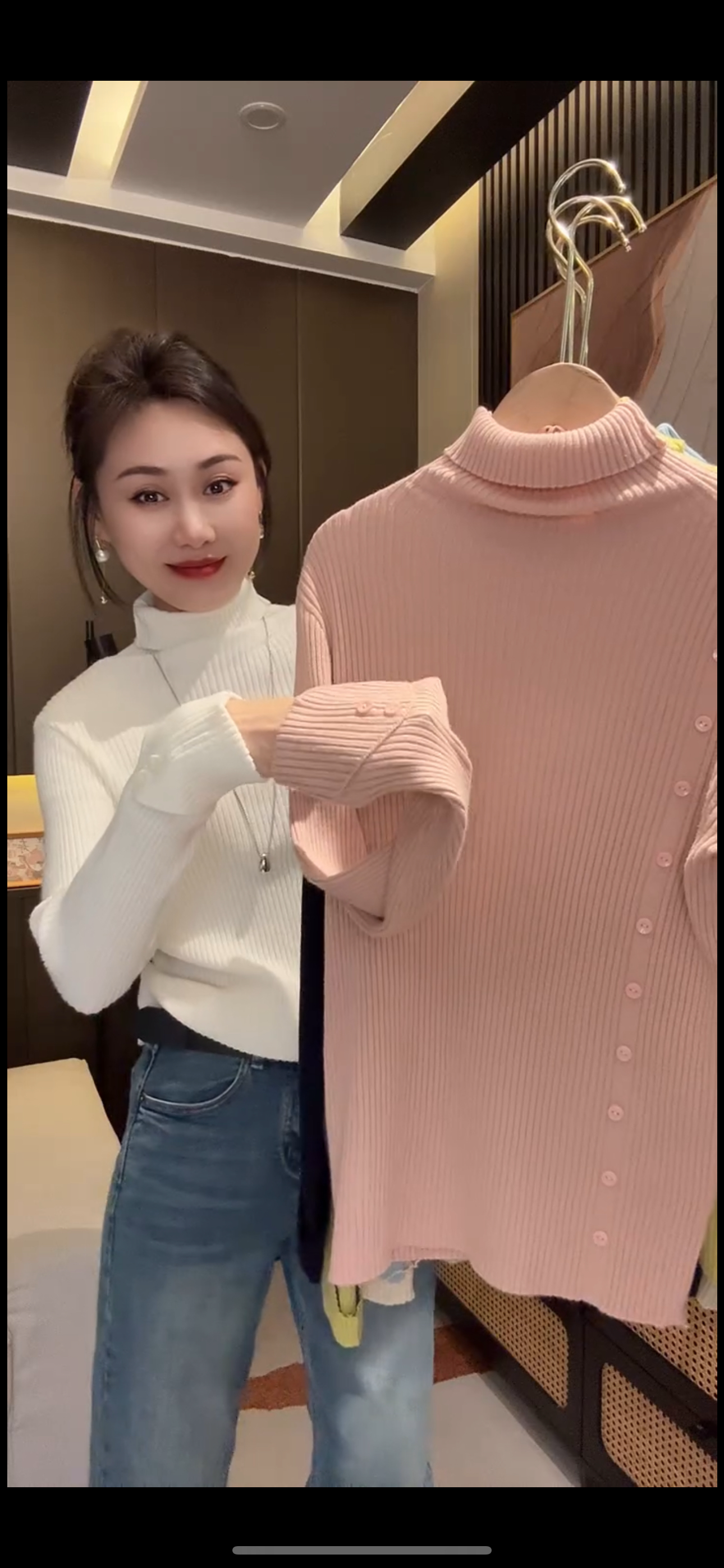 2025新款韩版高领纯色针织衫女打底衫宽松显瘦百搭长袖毛衣上衣